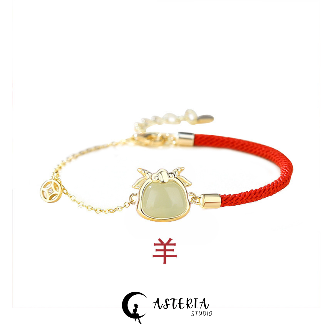 Chinese Zodiac Jade Snake Bracelets
