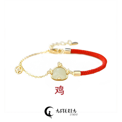 Chinese Zodiac Jade Snake Bracelets