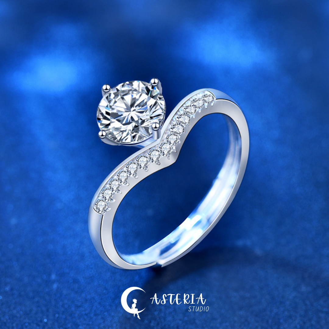 Moissanite Princess Ring