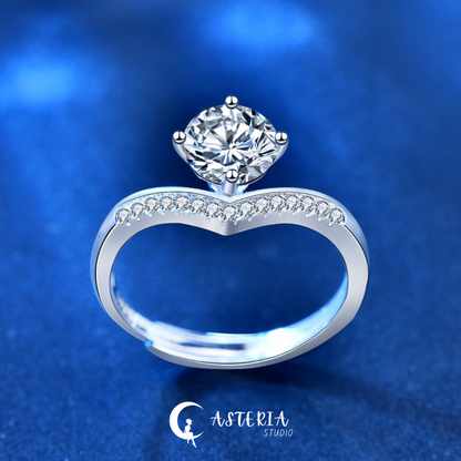 Moissanite Princess Ring