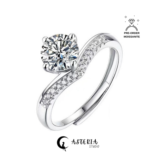 Moissanite Princess Ring