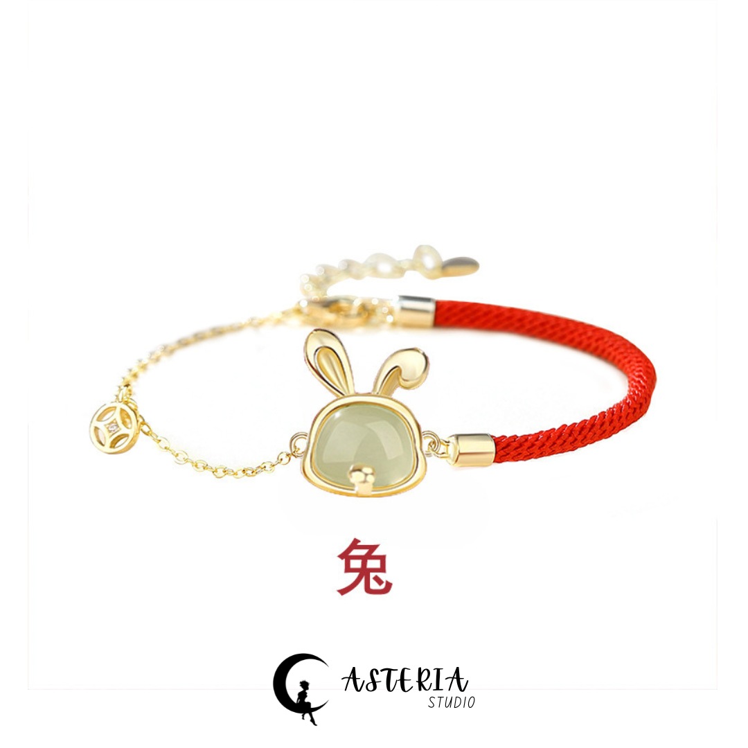 Chinese Zodiac Jade Tiger Bracelets