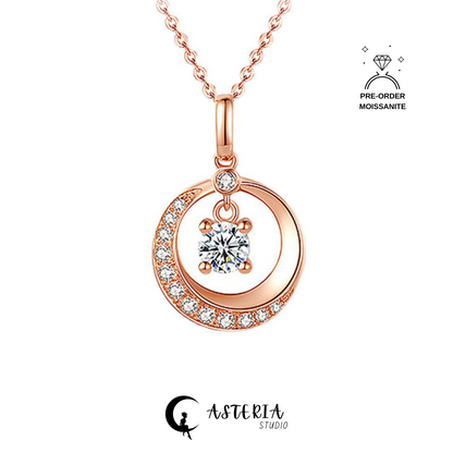 The Moissanite Moon Necklace