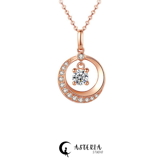 The Moissanite Moon Necklace
