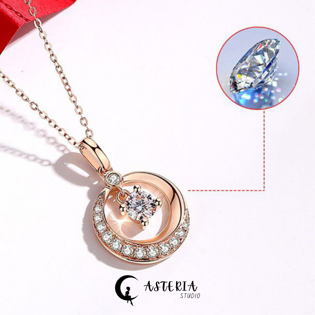 The Moissanite Moon Necklace