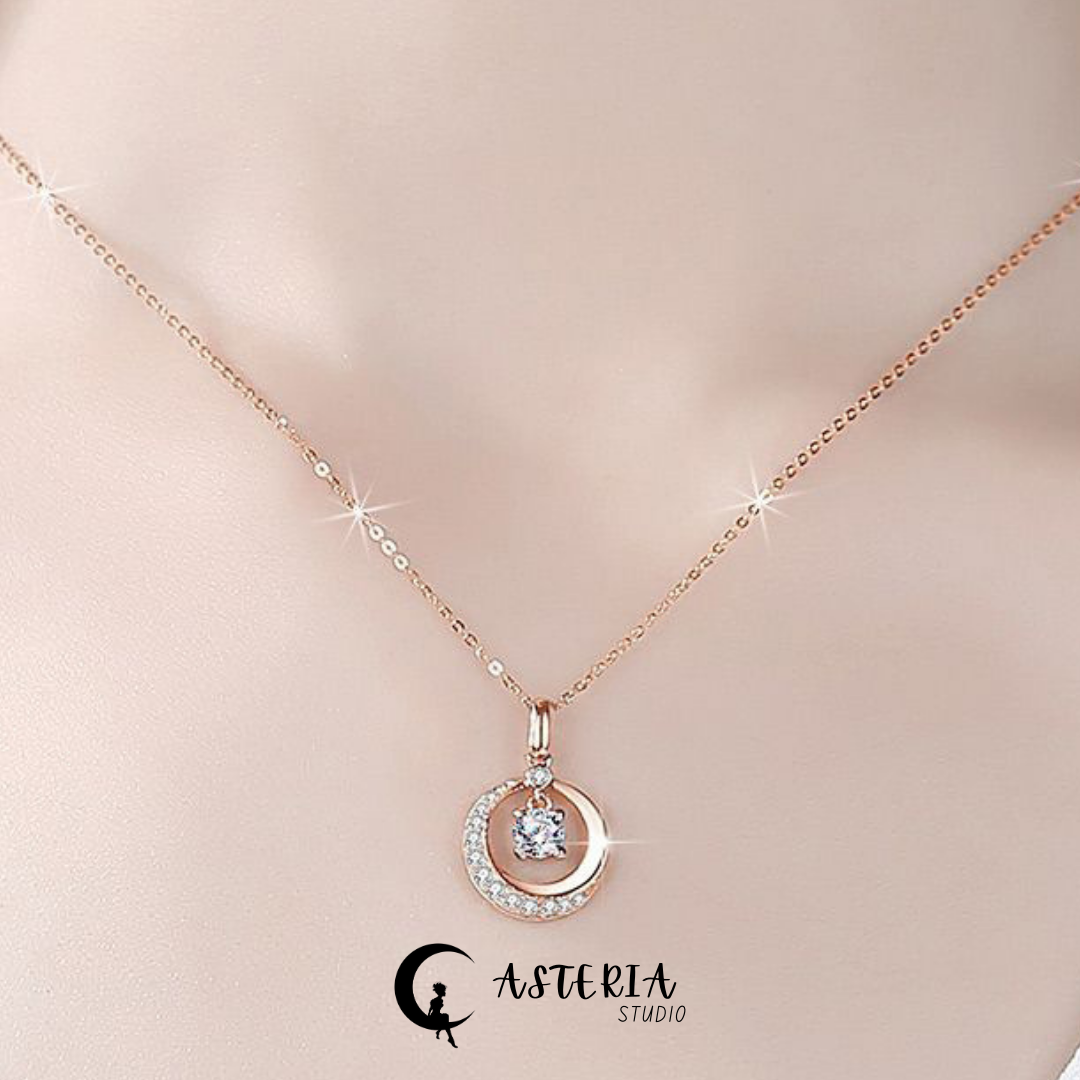 The Moissanite Moon Necklace