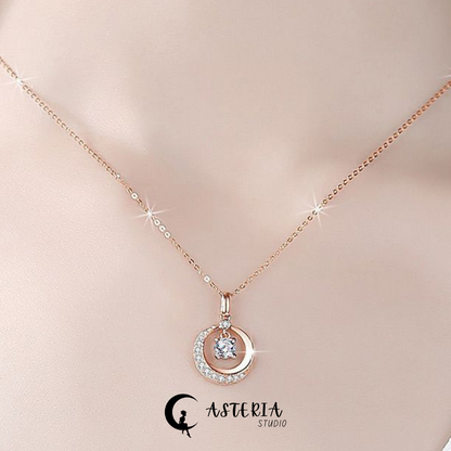 The Moissanite Moon Necklace